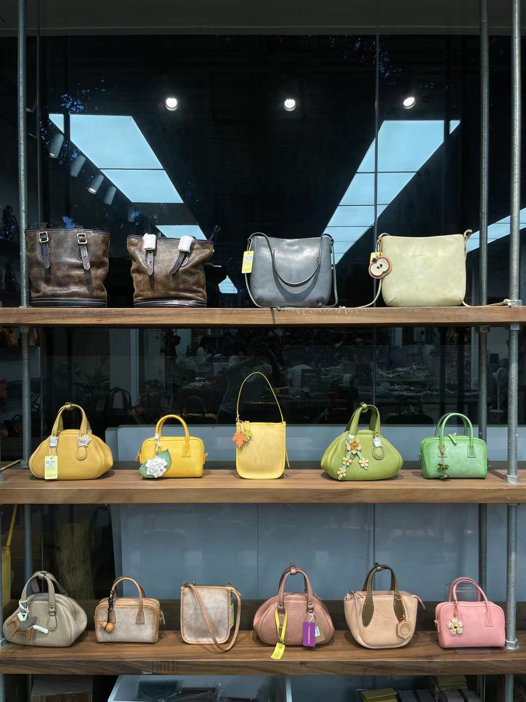 Pastel top-handle bags in the Sunchain photo collection